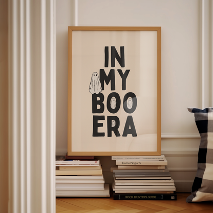 In My Boo Era | Ghosts | Charcoal and Cream | Art Print