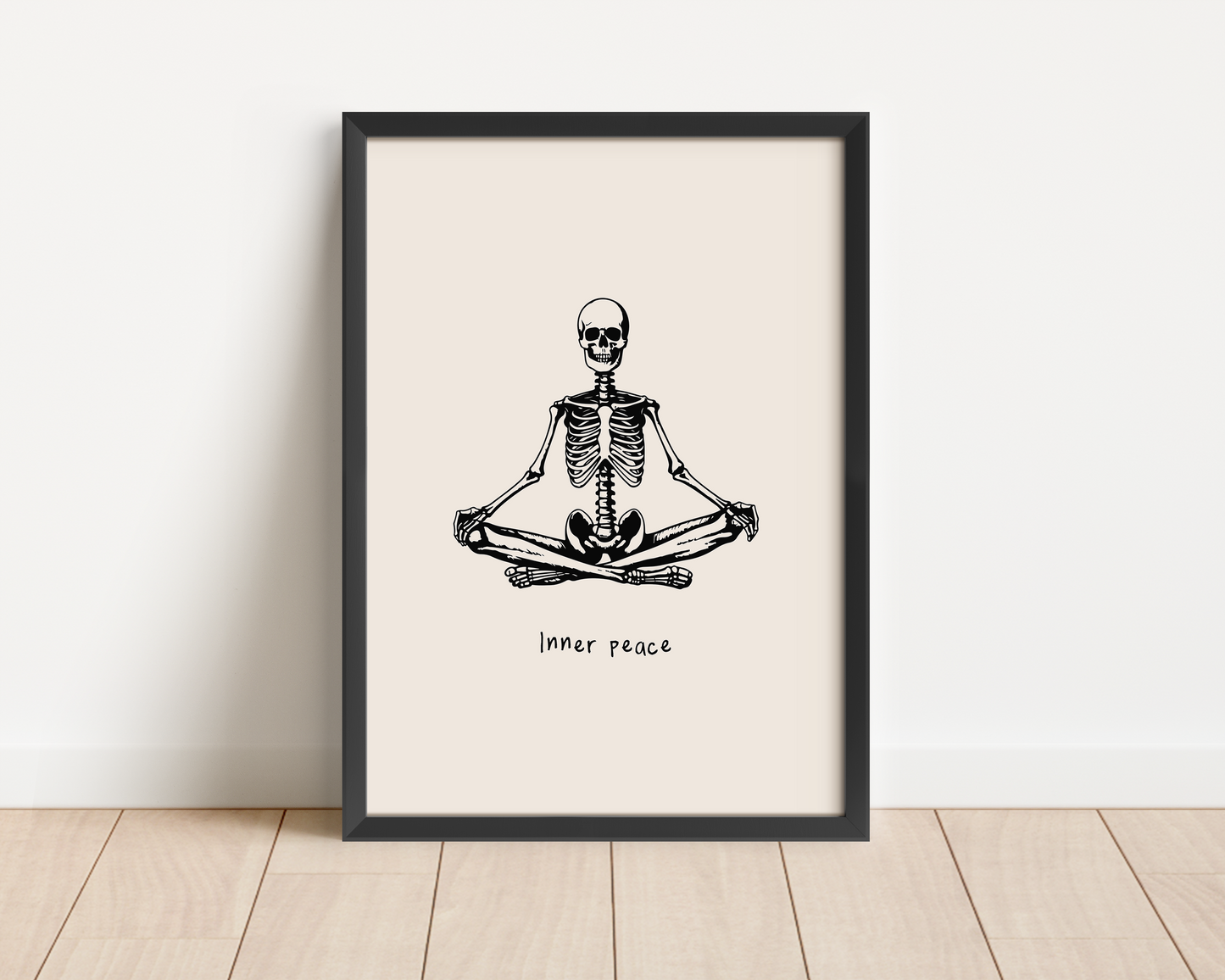 Framed | Inner Peace | Black and Cream | Art Print