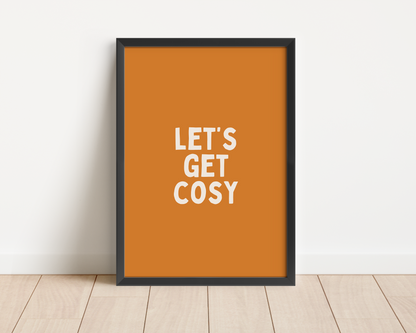 Framed | Let's Get Cosy | Cream and Ginger | Art Print