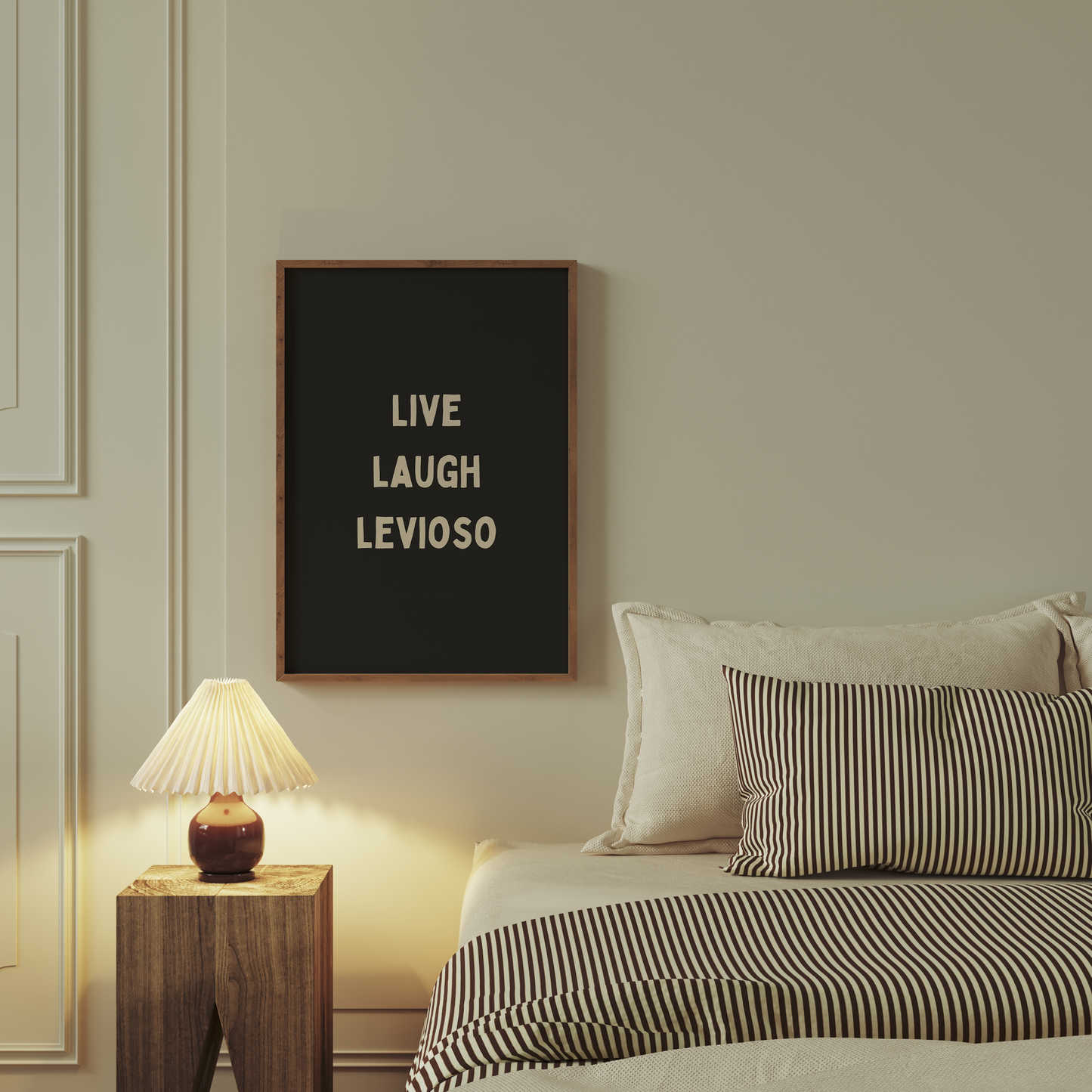 Digital Download | Live Laugh Levioso | Cream and Charcoal