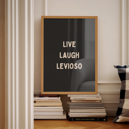 Digital Download | Live Laugh Levioso | Cream and Charcoal