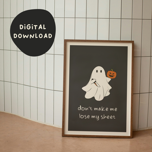 Digital Download | Don't Make Me Lose My Sheet | Charcoal and Cream