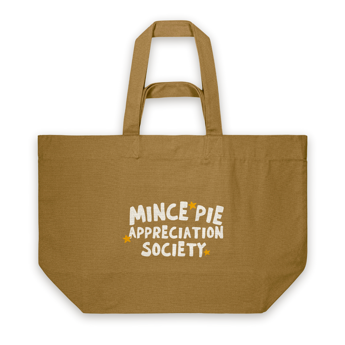 Mince Pie Appreciation Society | Tote Bag in Bronze (18390_Mince-Pie-Appreciation-Society_STAU117_Bronze_Tote-Bag_Mockup.png)