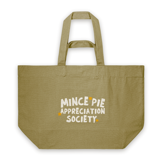 Mince Pie Appreciation Society | Tote Bag in Faded Olive (18392_Mince-Pie-Appreciation-Society_STAU117_Faded-Olive_Tote-Bag_Mockup.png)