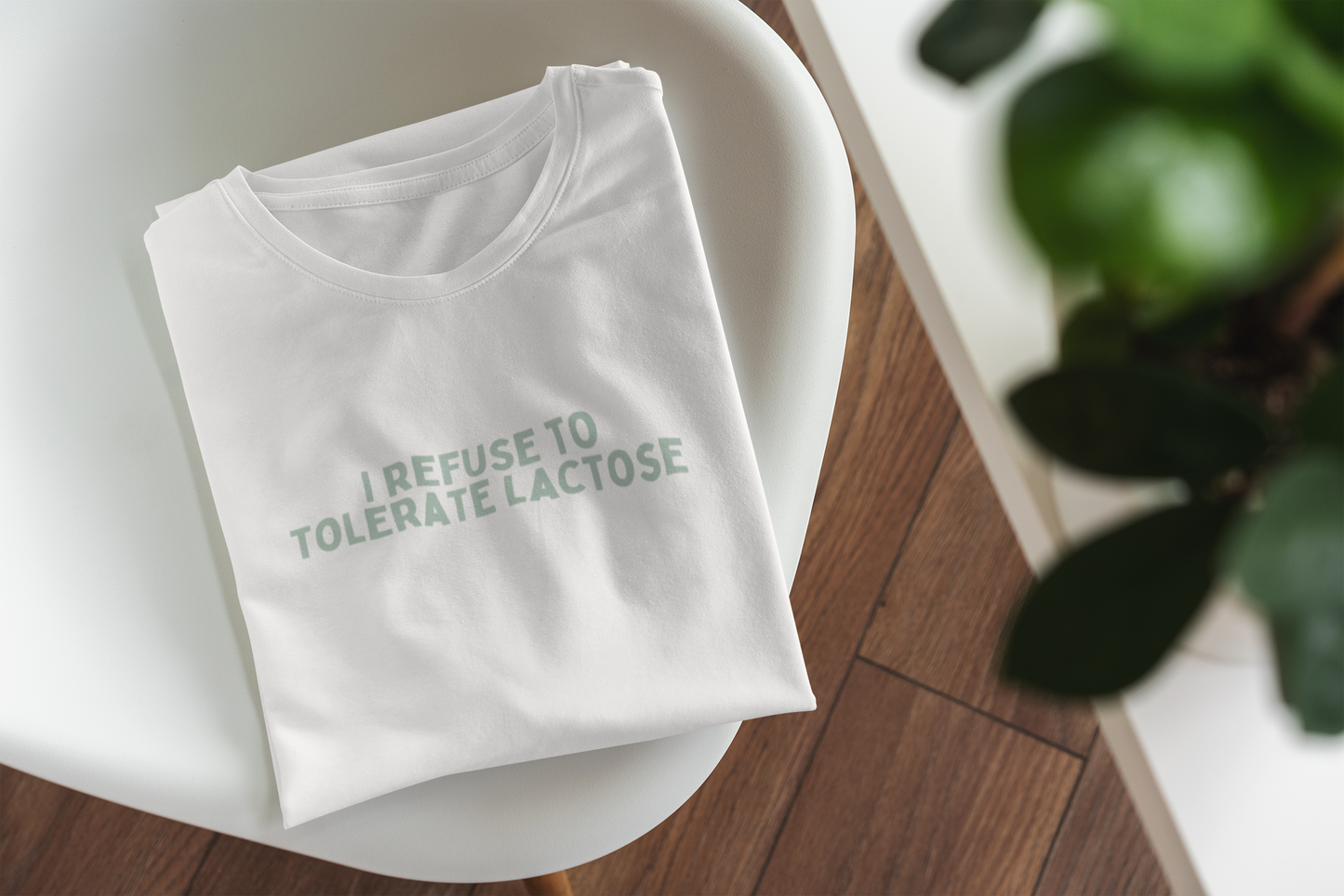 I Refuse To Tolerate Lactose | Seafoam Graphic | Organic Unisex T Shirt