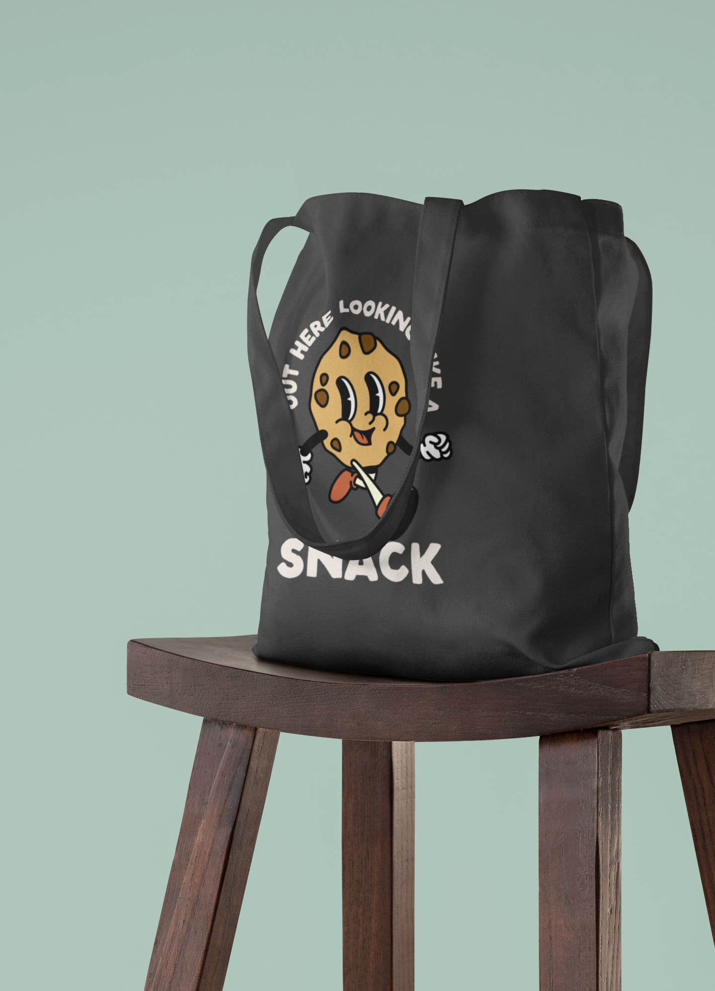 Out Here Looking Like A Snack | Charcoal | Organic Cotton Tote Bag