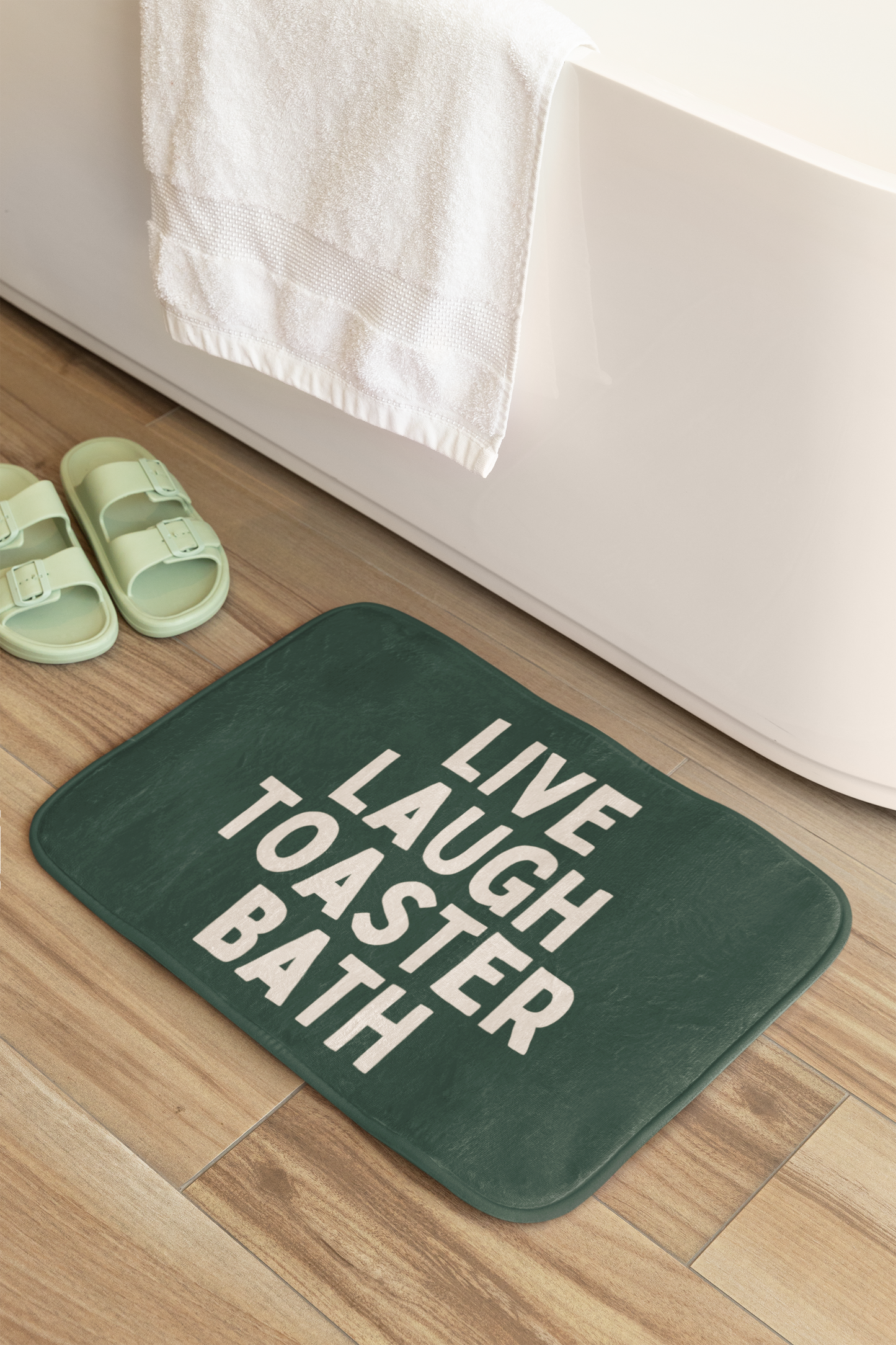 Live Laugh Toaster Bath | Bath Mat