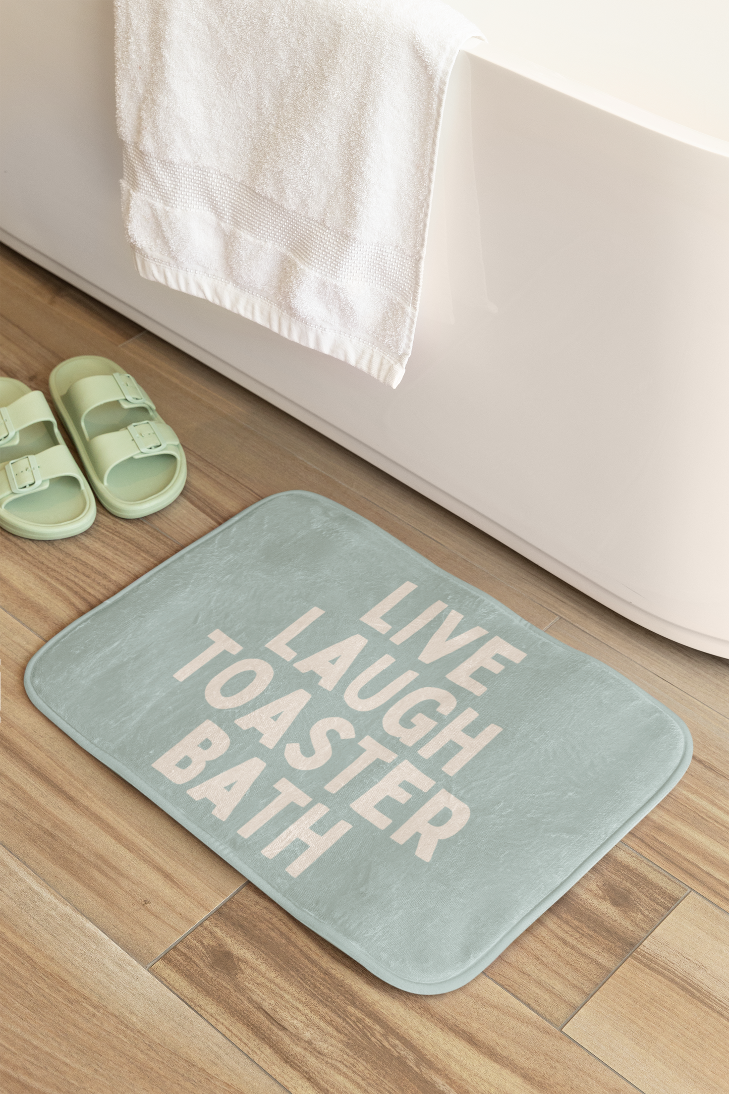 Live Laugh Toaster Bath | Bath Mat