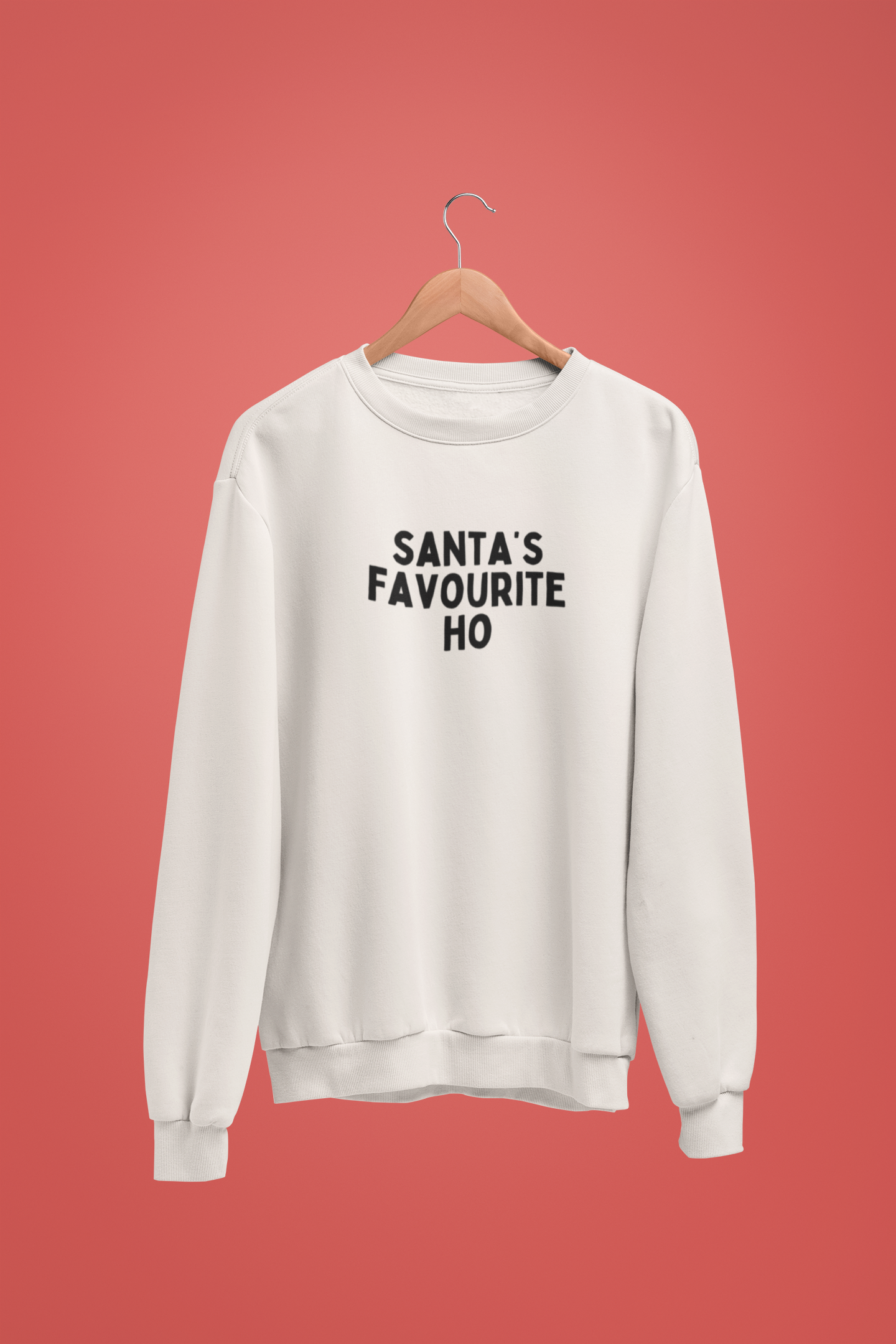 Santa's Favourite Ho | Black Graphic | Christmas Unisex Sweatshirt