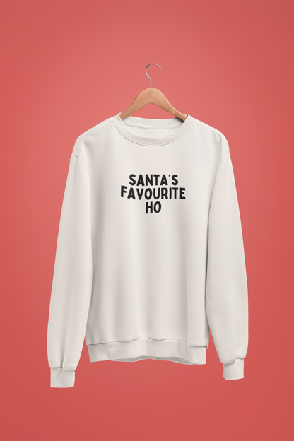 Santa's Favourite Ho | Black Graphic | Christmas Unisex Sweatshirt