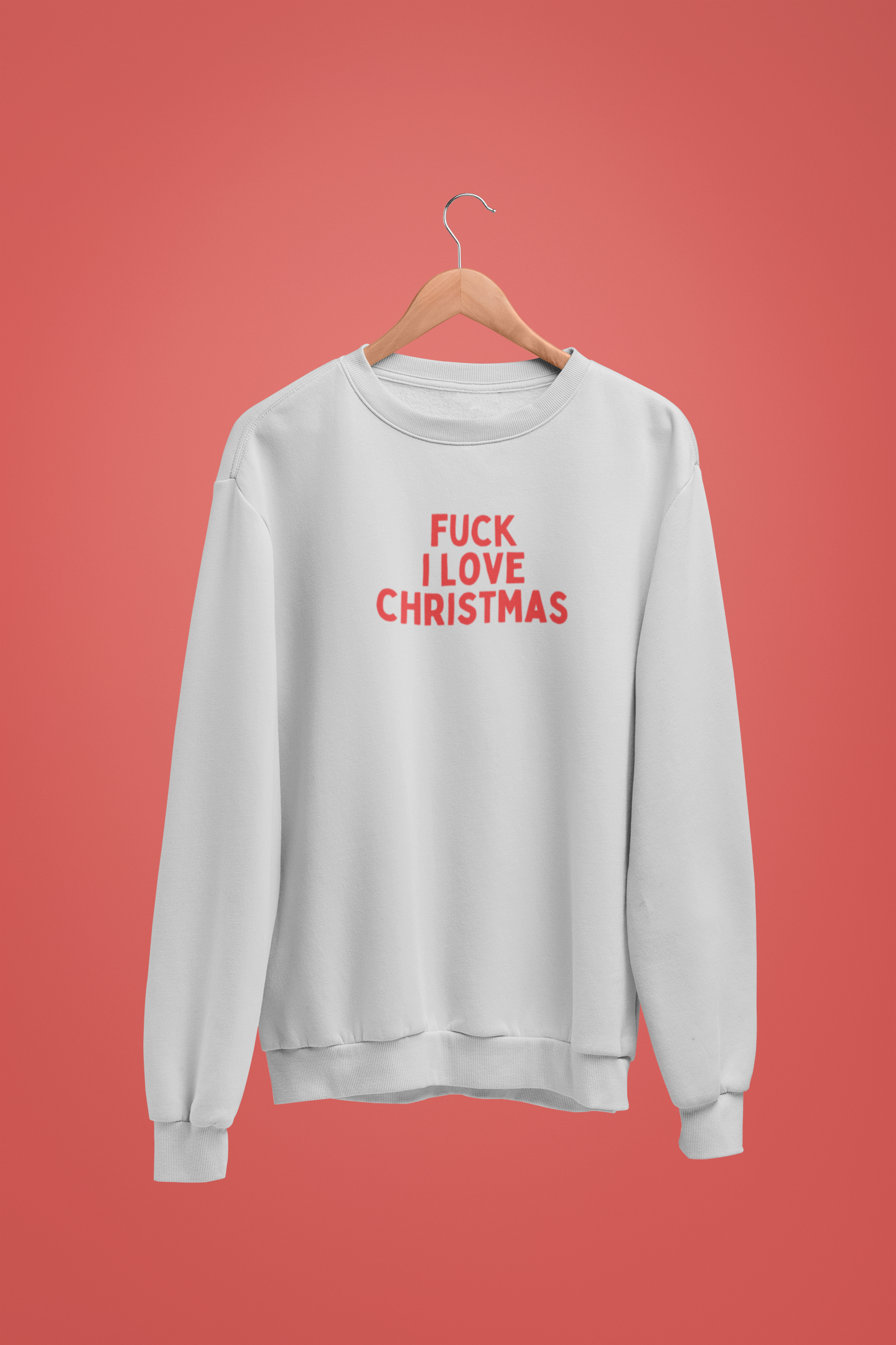 Fuck I Love Christmas | Red Graphic  | Christmas Unisex Sweatshirt