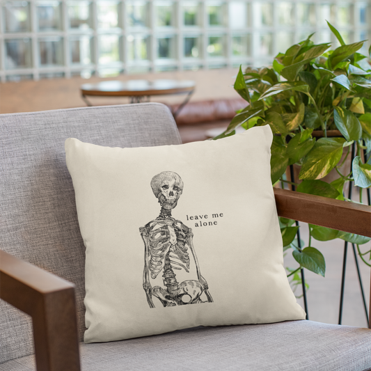 Leave Me Alone | Black and Cream | Cushion