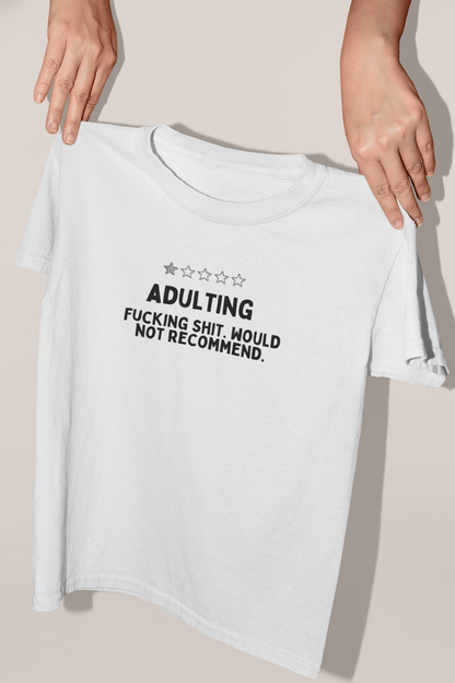 Adulting | Black Graphic | Organic Unisex T Shirt