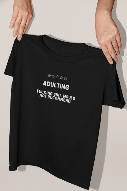 Adulting | White Graphic | Organic Unisex T Shirt