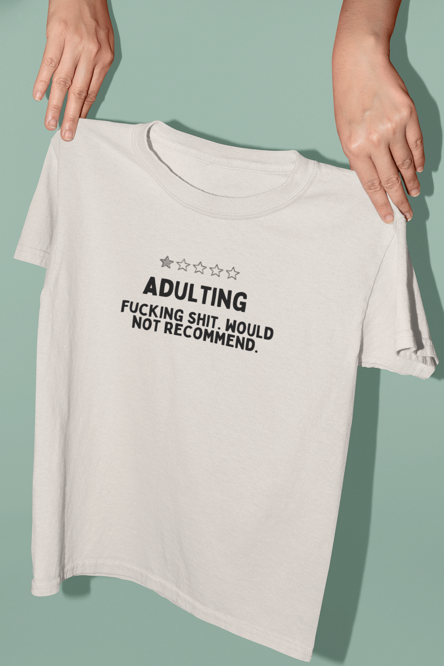 Adulting | Black Graphic | Organic Unisex T Shirt