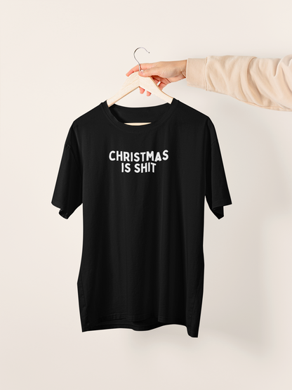 Christmas Is Shit | White Graphic | Christmas Organic Unisex T Shirt