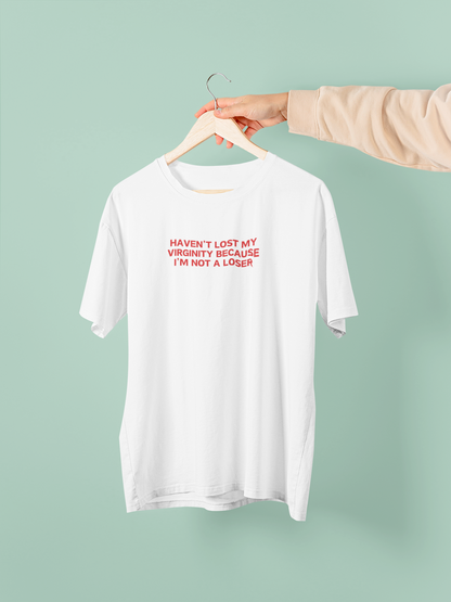 Please Stop Talking. I'm Over Stimulated. | Red Graphic | Organic Unisex T Shirt