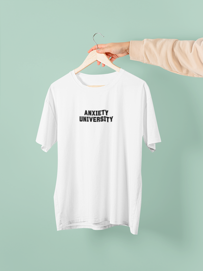 Anxiety University | Black Graphic | Organic Unisex T Shirt