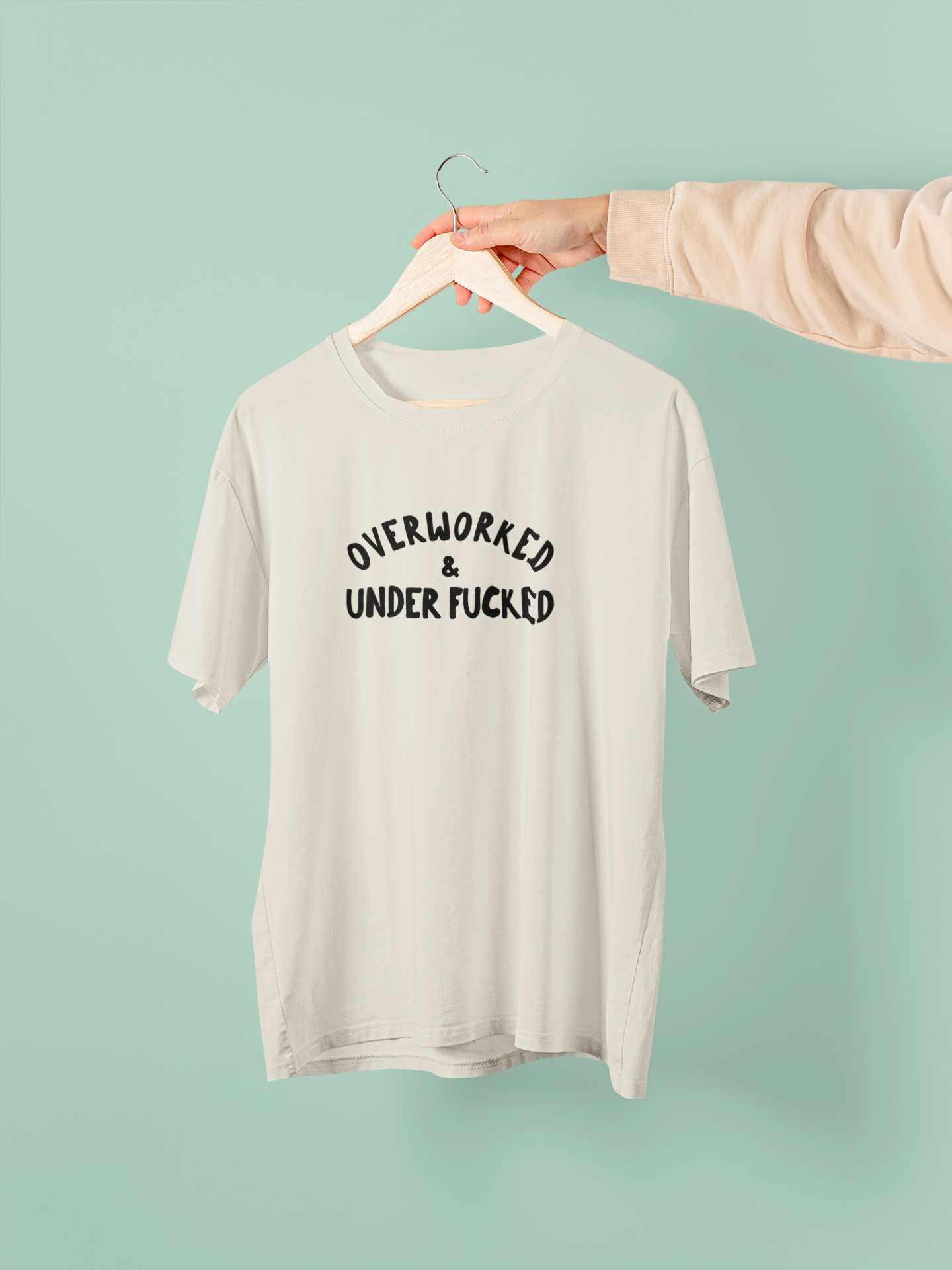 Overworked & Under Fucked | Black Graphic | Organic Unisex T Shirt