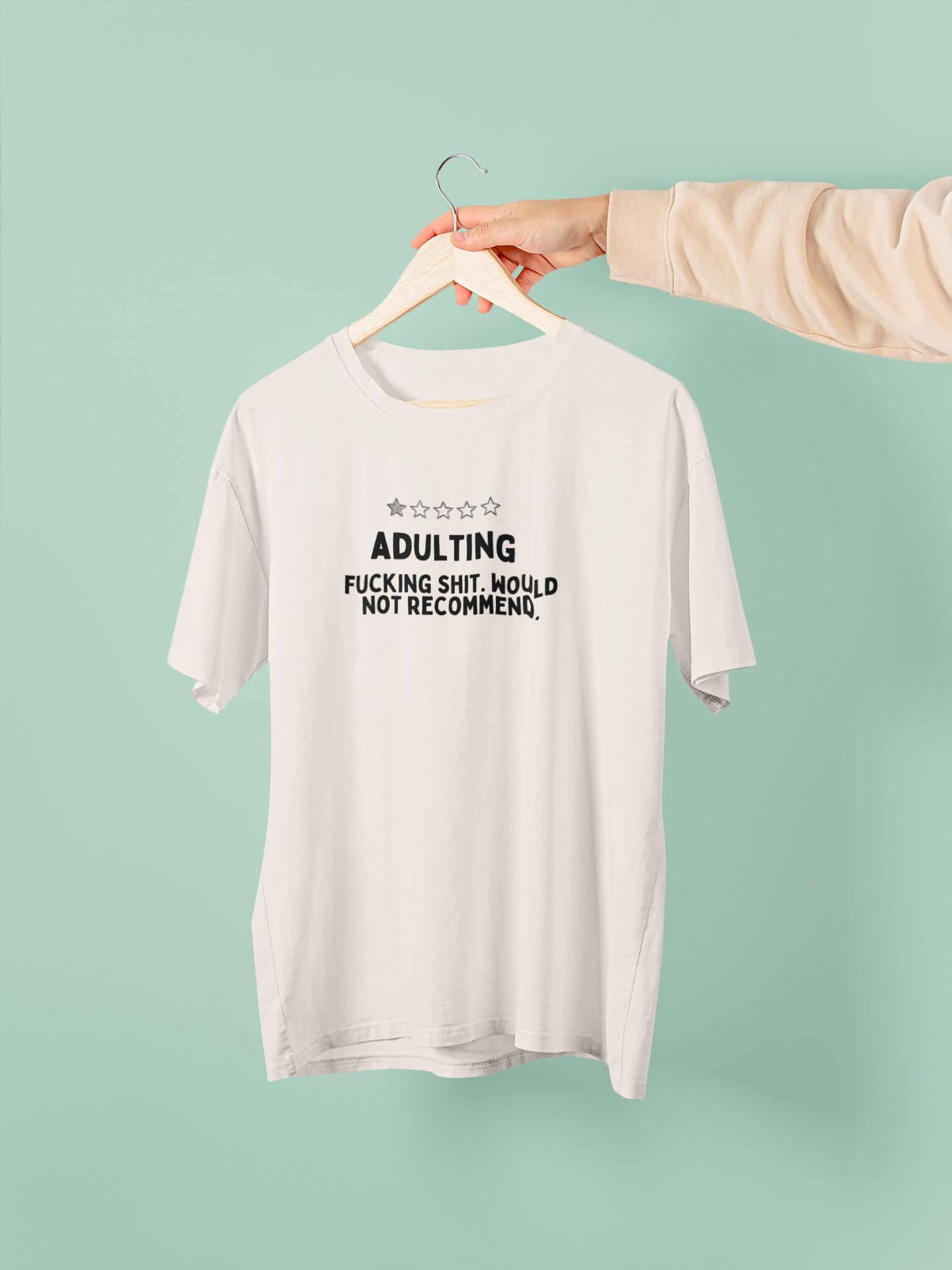 Adulting | Black Graphic | Organic Unisex T Shirt