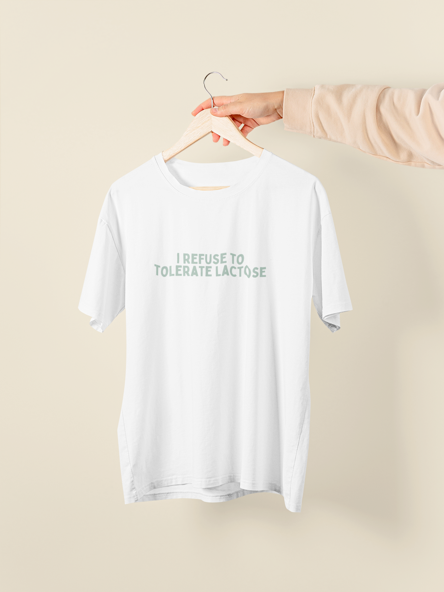 I Refuse To Tolerate Lactose | Seafoam Graphic | Organic Unisex T Shirt