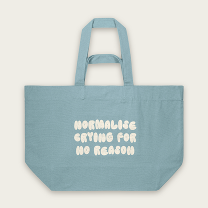 Normalise Crying For No Reason | Tote Bag in Pebble Blue (18683_Normalise-Crying-For-No-Reason_STAU117_Pebble-Blue_Tote-Bag_Mockup.png)
