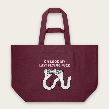 Oh Look My Last Flying Fuck | Tote Bag in Burgundy (18693_Oh-Look-My-Last-Flying-Fuck_STAU117_Burgundy_Tote-Bag_Mockup.png)