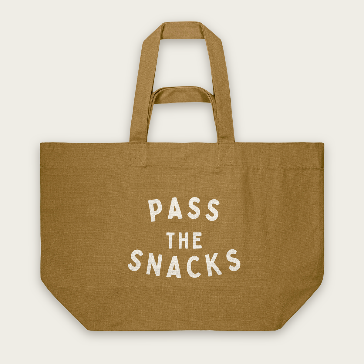 Pass The Snacks | Tote Bag in Bronze (18704_Pass-The-Snacks_STAU117_Bronze_Tote-Bag_Mockup.png)