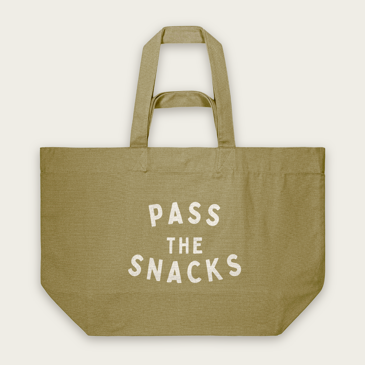 Pass The Snacks | Tote Bag in Faded Olive (18706_Pass-The-Snacks_STAU117_Faded-Olive_Tote-Bag_Mockup.png)