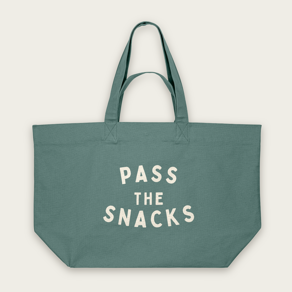 Pass The Snacks | Tote Bag in Green Bay (18707_Pass-The-Snacks_STAU117_Green-Bay_Tote-Bag_Mockup.png)