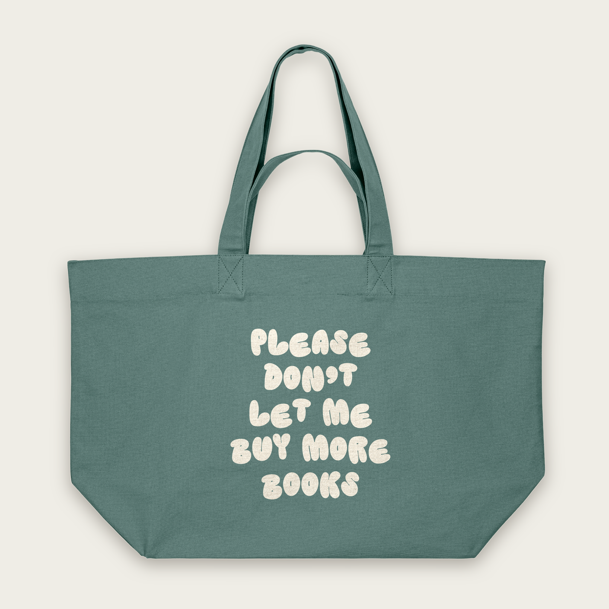 Please Don't Let Me Buy More Books | Tote Bag in Green Bay (18725_Please-Don't-Let-Me-Buy-Any-More-Books_STAU117_Green-Bay_Tote-Bag_Mockup.png)