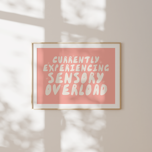 Currently Experiencing Sensory Overload | Cream and Peach | Landscape | Art Print