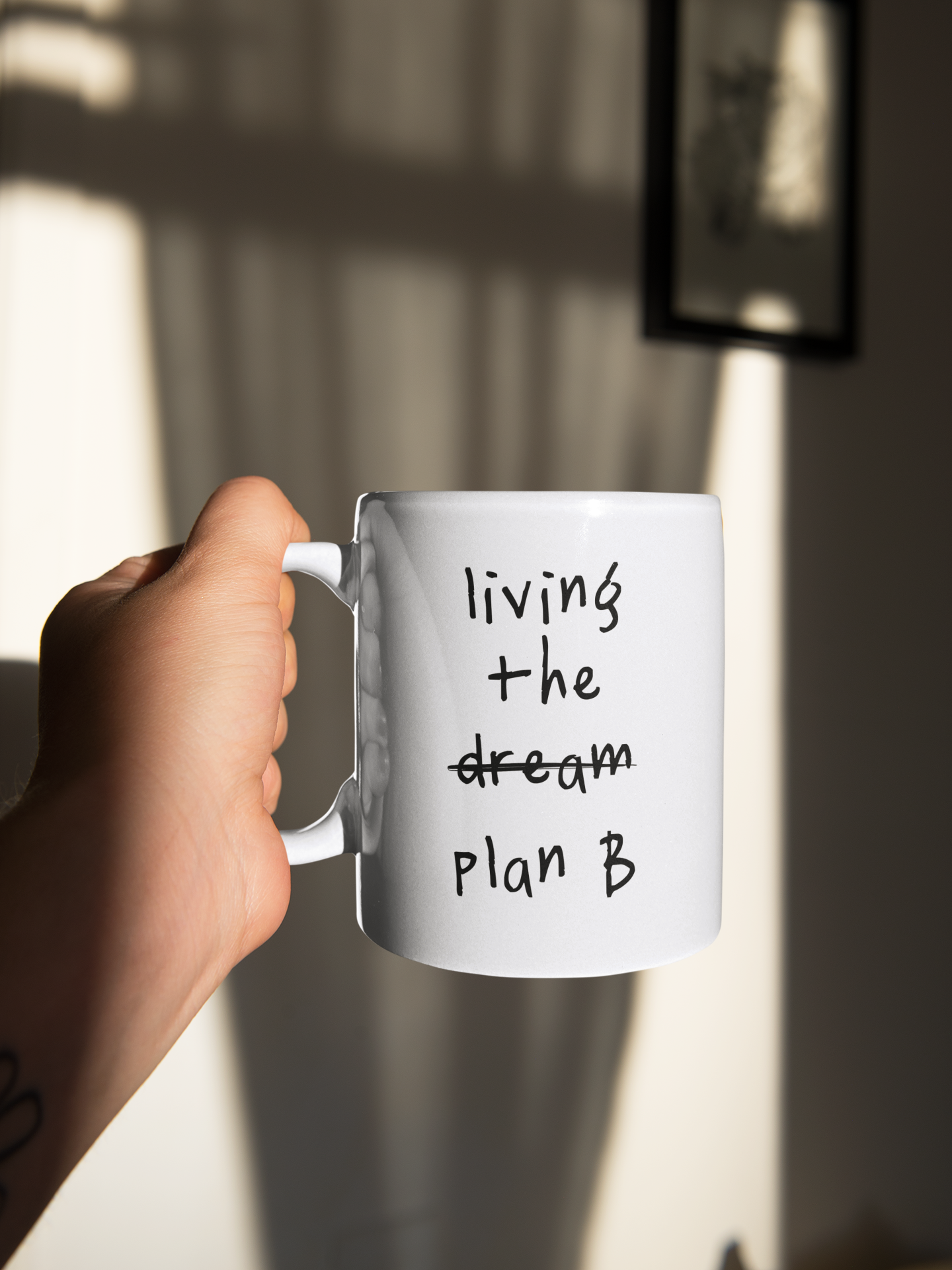 Living The Plan B | Black | Ceramic Mug