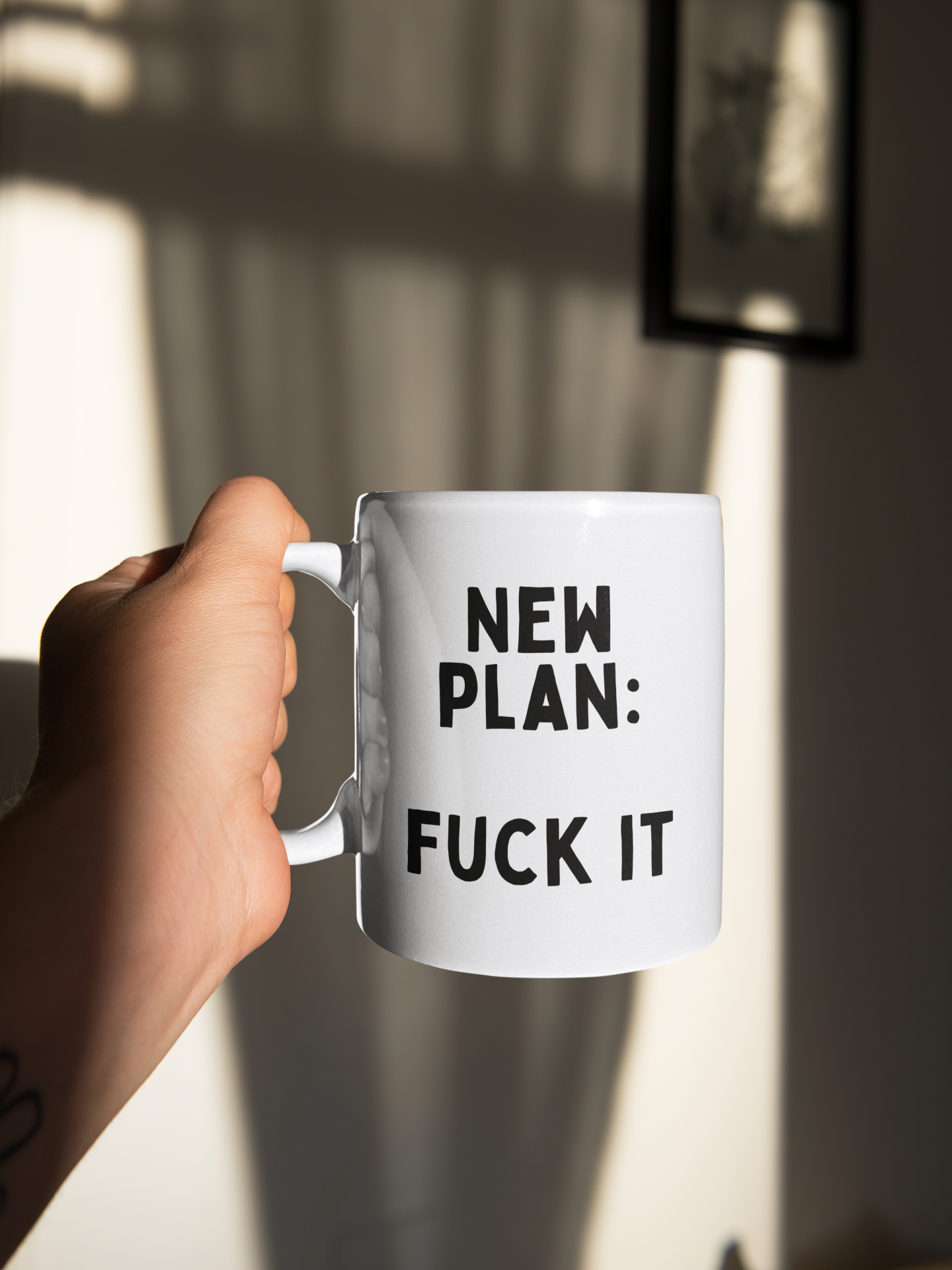 New Plan: Fuck It | Black | Ceramic Mug