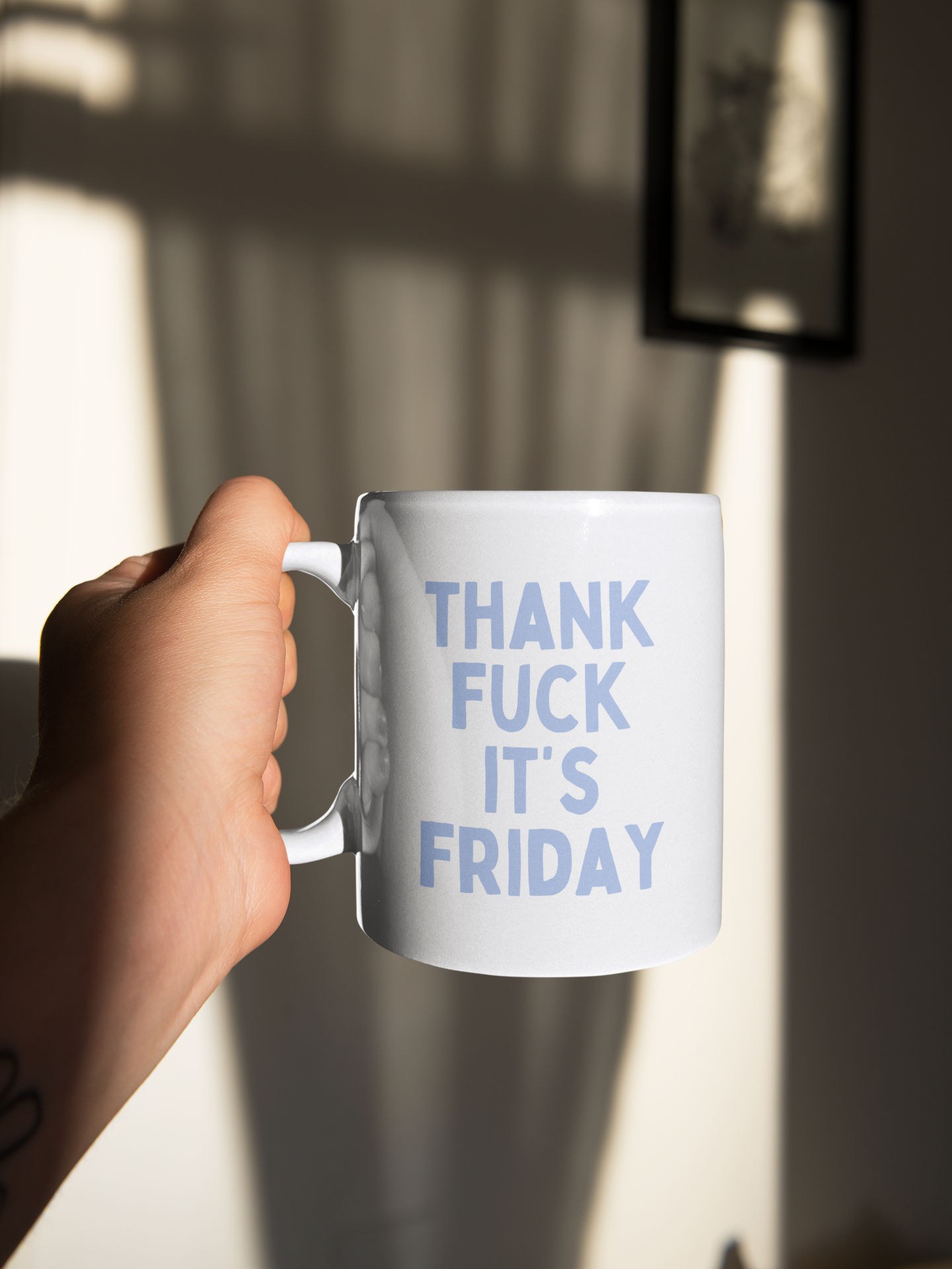 Thank Fuck It's Friday | Cornflower Blue | Ceramic Mug