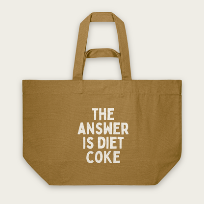 The Answer Is Diet Coke | Tote Bag in Bronze (18805_The-Answer-Is-Diet-Coke_STAU117_Bronze_Tote-Bag_Mockup.png)