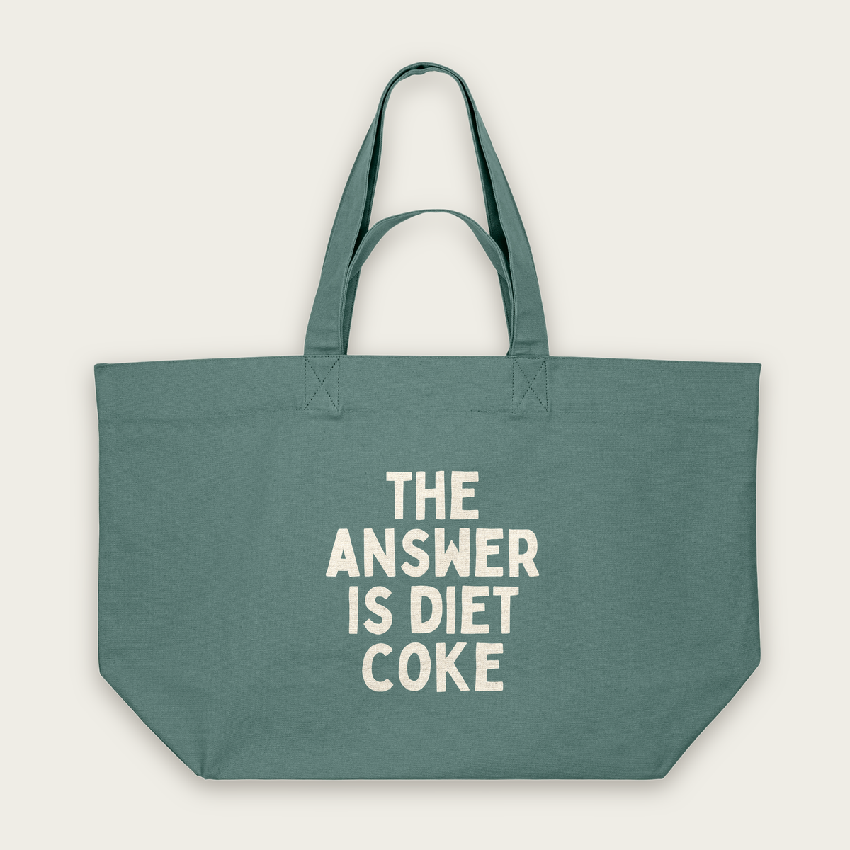 The Answer Is Diet Coke | Tote Bag in Green Bay (18808_The-Answer-Is-Diet-Coke_STAU117_Green-Bay_Tote-Bag_Mockup.png)