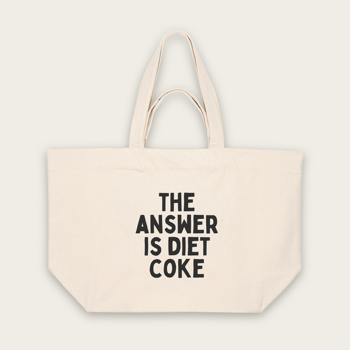 The Answer Is Diet Coke | Tote Bag in Natural Raw (18810_The-Answer-Is-Diet-Coke_STAU117_Natural-Raw_Tote-Bag_Mockup.png)