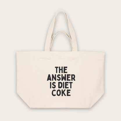 The Answer Is Diet Coke | Tote Bag in Natural Raw (18810_The-Answer-Is-Diet-Coke_STAU117_Natural-Raw_Tote-Bag_Mockup.png)