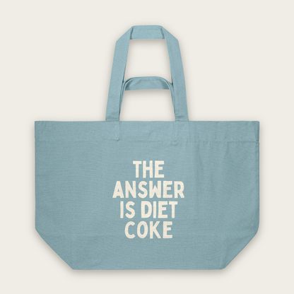 The Answer Is Diet Coke | Tote Bag in Pebble Blue (18811_The-Answer-Is-Diet-Coke_STAU117_Pebble-Blue_Tote-Bag_Mockup.png)