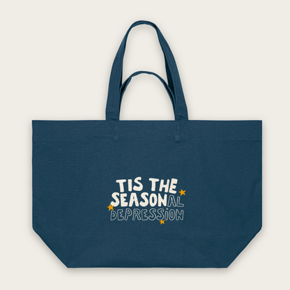 Tis The Seasonal Depression | Tote Bag in Deep Teal (18409_Tis-The-Seasonal-Depression_STAU117_Deep-Teal_Tote-Bag_Mockup.png)