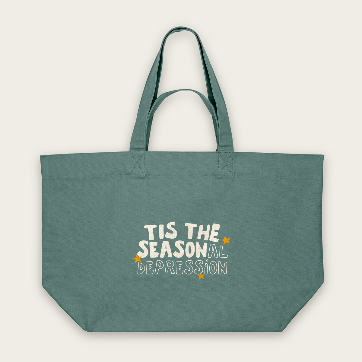 Tis The Seasonal Depression | Tote Bag in Green Bay (18411_Tis-The-Seasonal-Depression_STAU117_Green-Bay_Tote-Bag_Mockup.png)