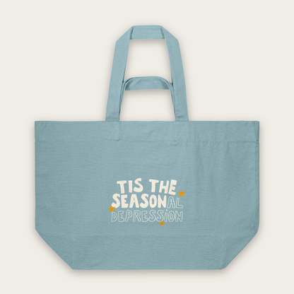 Tis The Seasonal Depression | Tote Bag in Pebble Blue (18414_Tis-The-Seasonal-Depression_STAU117_Pebble-Blue_Tote-Bag_Mockup.png)