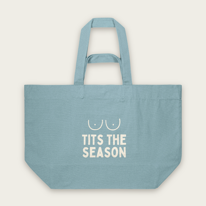 Tits The Season | Tote Bag in Pebble Blue (18423_Tits-The-Season_STAU117_Pebble-Blue_Tote-Bag_Mockup.png)