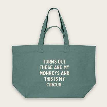 Turns Out These Are My Monkeys | Tote Bag in Green Bay (18844_Turns-Out-These-Are-My-Monkeys_STAU117_Green-Bay_Tote-Bag_Mockup.png)