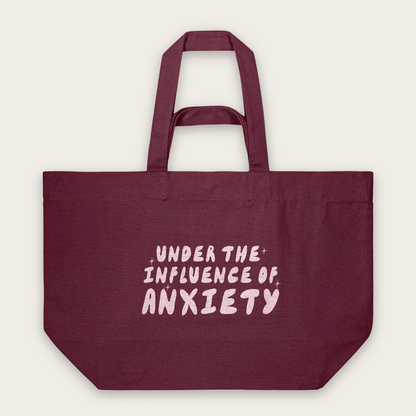 Under The Influence Of Anxiety | Tote Bag in Burgundy (18857_Under-The-Influence-Of-Anxiety_STAU117_Burgundy_Tote-Bag_Mockup.png)
