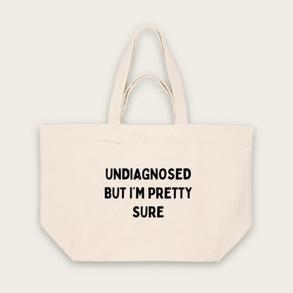 Undiagnosed But I'm Pretty Sure | Tote Bag in Natural Raw (18864_Undiagnosed-But-I'm-Pretty-Sure_STAU117_Natural-Raw_Tote-Bag_Mockup.png)