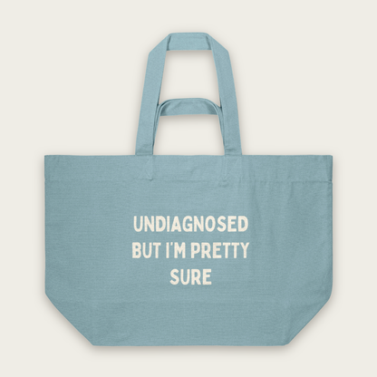 Undiagnosed But I'm Pretty Sure | Tote Bag in Pebble Blue (18865_Undiagnosed-But-I'm-Pretty-Sure_STAU117_Pebble-Blue_Tote-Bag_Mockup.png)