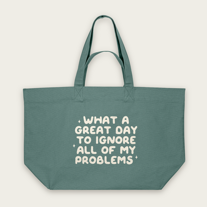 What A Great Day To Ignore All Of My Problems | Tote Bag in Green Bay (18871_What-A-Great-Day_STAU117_Green-Bay_Tote-Bag_Mockup.png)
