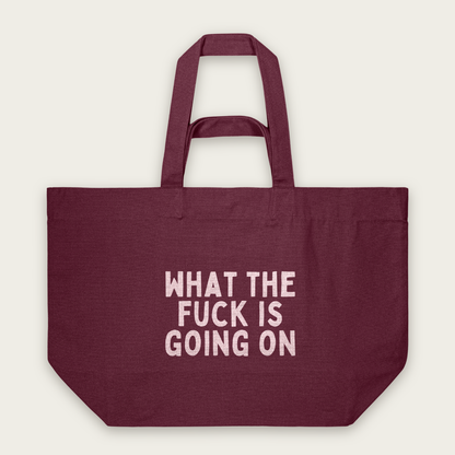 What The Fuck Is Going On | Tote Bag in Burgundy (18891_What-The-Fuck-Is-Going-On_STAU117_Burgundy_Tote-Bag_Mockup.png)